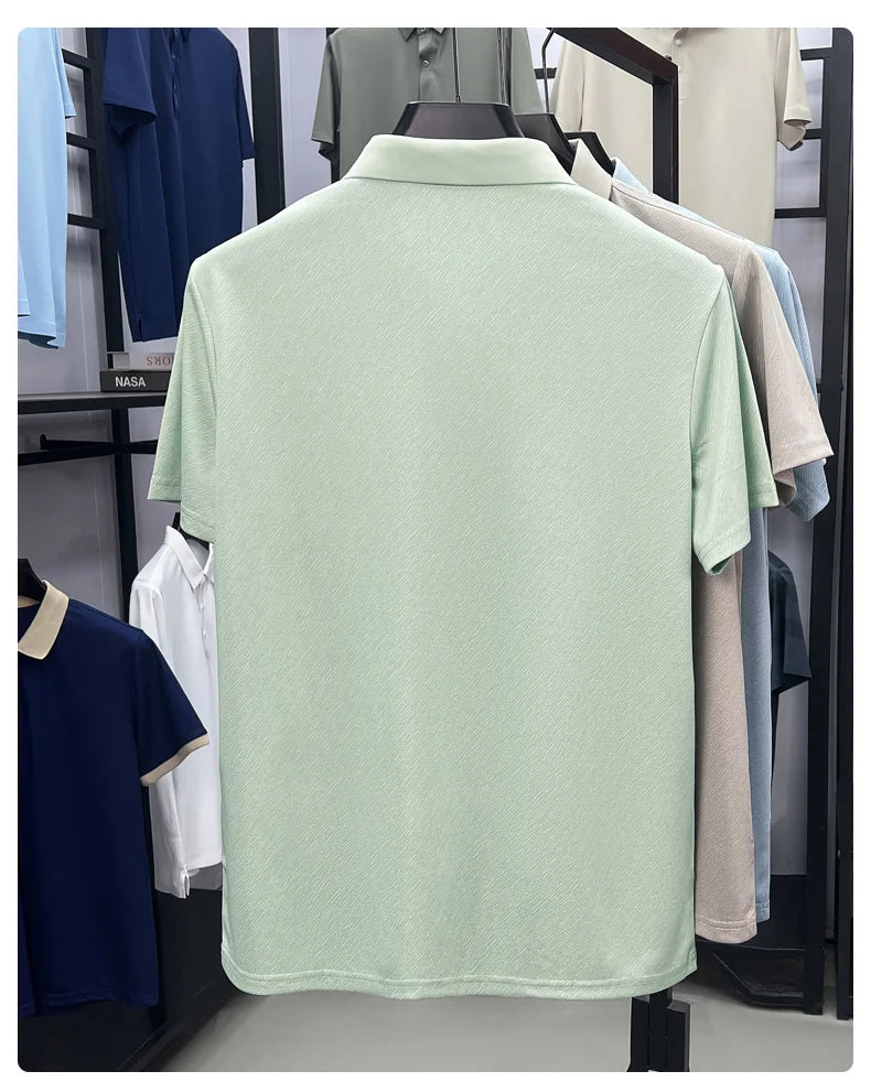 Top Grade Designer Brand Polo Shirt Men Summer New High Short Sleeve Regular Solid Casual Tops Fashions Mens Clothes 2025 Viralgem Store