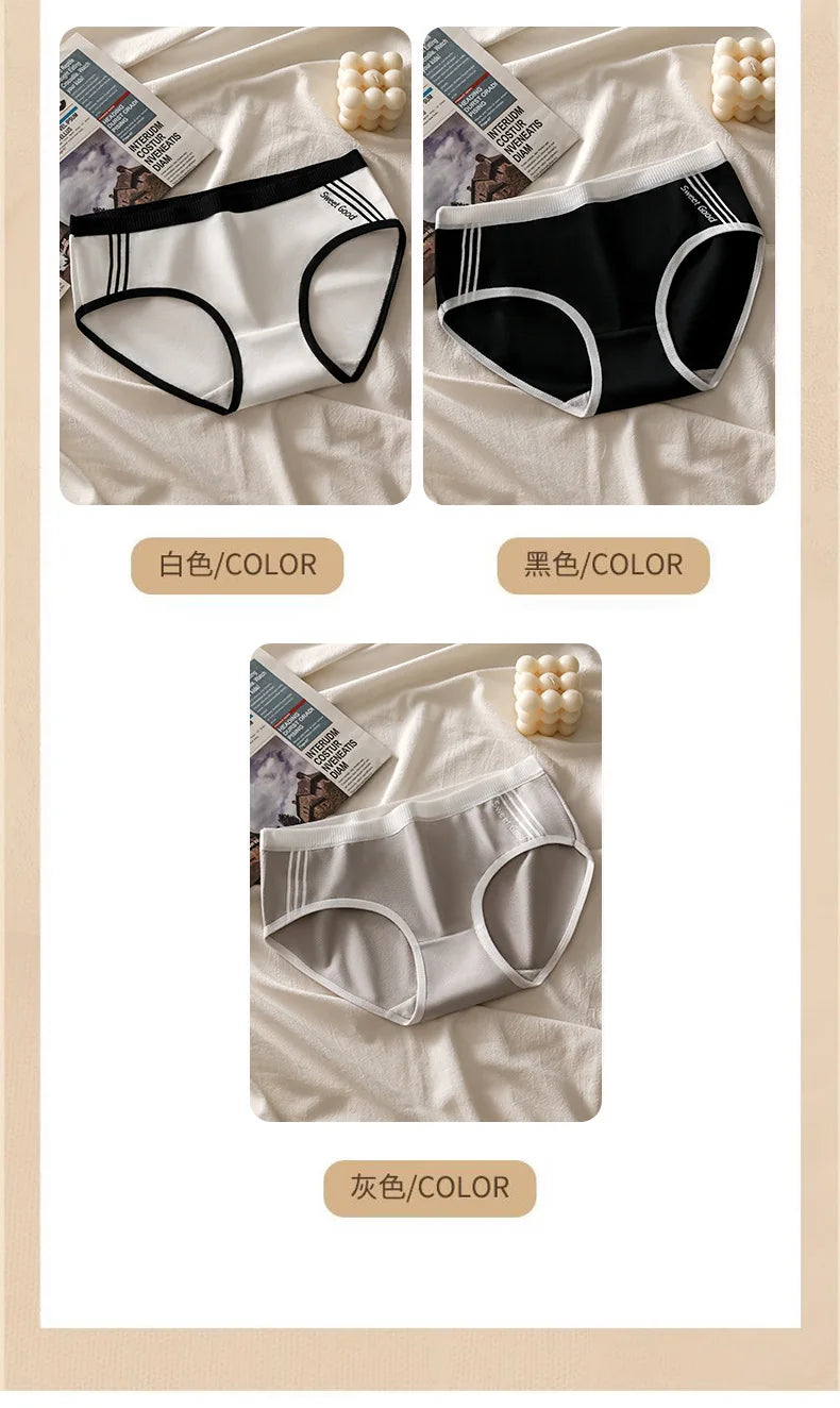 Women Panties Women Sexy Low Rise Briefs Sports Female Solid Color Breathbale Underwear Soft Lingerie