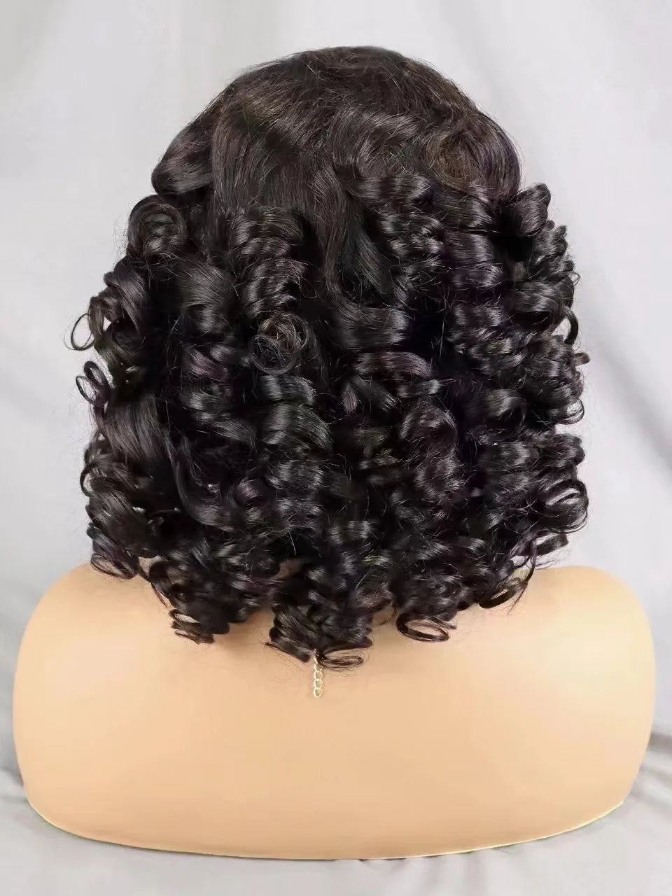 12-18 Inches Natural Color Fumi Loose Wave Bob Human Hair Wig with Braids for Black Women Brazilian Remy Hair Pre Plucked