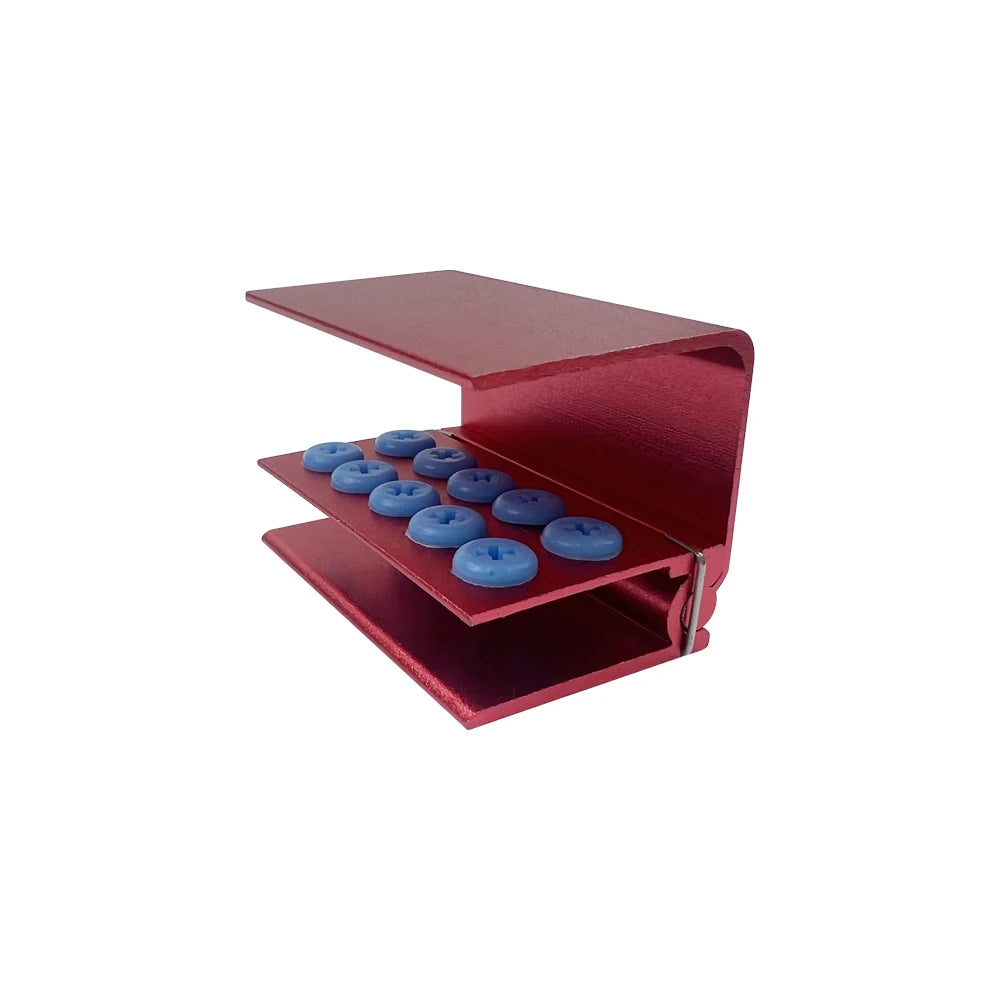 10 Holes Dental Burs Holder Block Case For High Speed Burs& Low Speed Burs Autoclave Sterilizer Burs Organizer Case