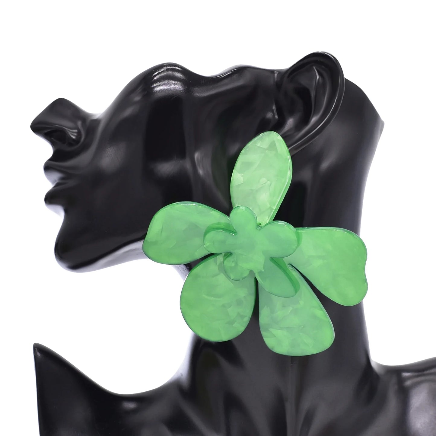 Acrylic Fashion Big Flower Pendant Earrings Double Layer Flowers Women's Earrings for Women 2023 New Party Jewelry Gifts