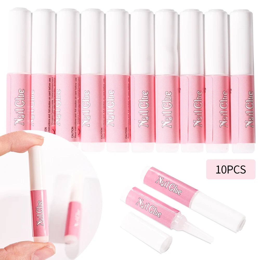 Strong Adhesive Nail Glue For Press On False Nail Tips Acrylic Fake Nails Long-lasting Transparent Nail Rhinestone Glue