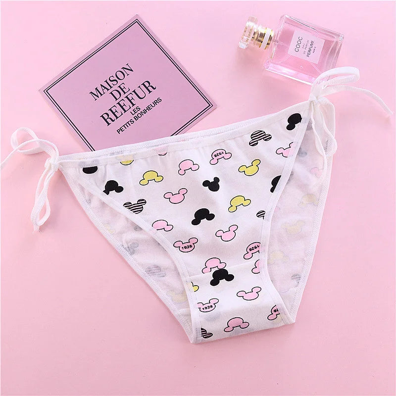 SP&CITY Young Girls Student Cute Underwear Women Japan Lace Up Cotton Panties Funny Hollow Out Seamless Briefs Female Lingerie