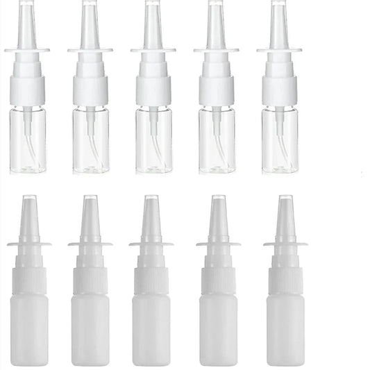 2Pcs/Lot  10ml 20ml 30ml Nasal Spray Bottle Plastic Nose Mist Sprayer Press Spray Head Empty Bottles Refillable Atomizer Viralgem Store