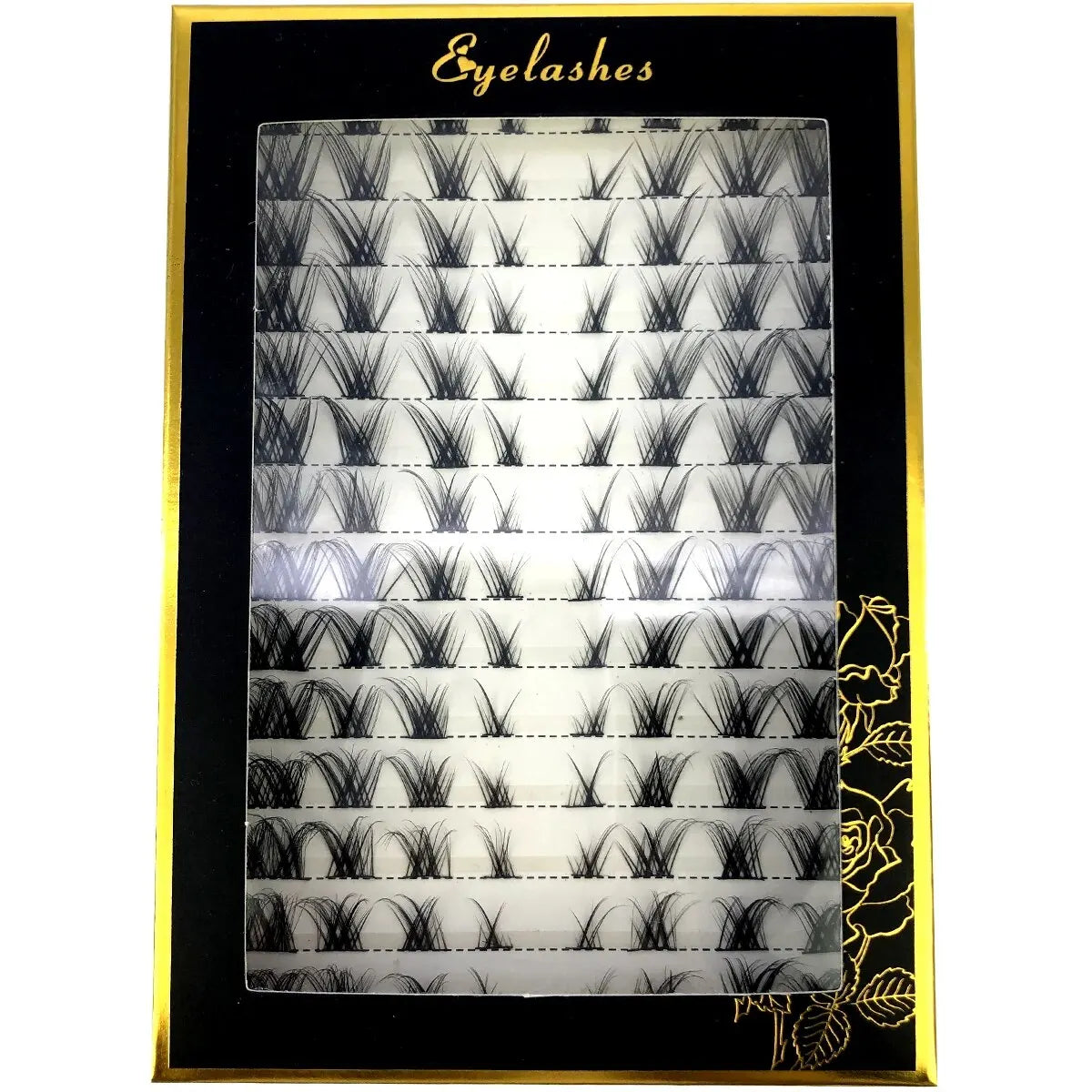 14rows Individual 3D Fluffy False Eyelashes Single Cluster Eyelash Extension Segmented Natural Mink Fox Eye Effect Makeup Lashes