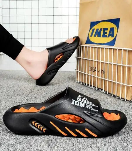 2023 NEW Men's Slippers Massage Slip-on Platform Slippers for Men Fashion Outdoor Beach Anti-slip Flip-Flops Man's Sandals 38-45