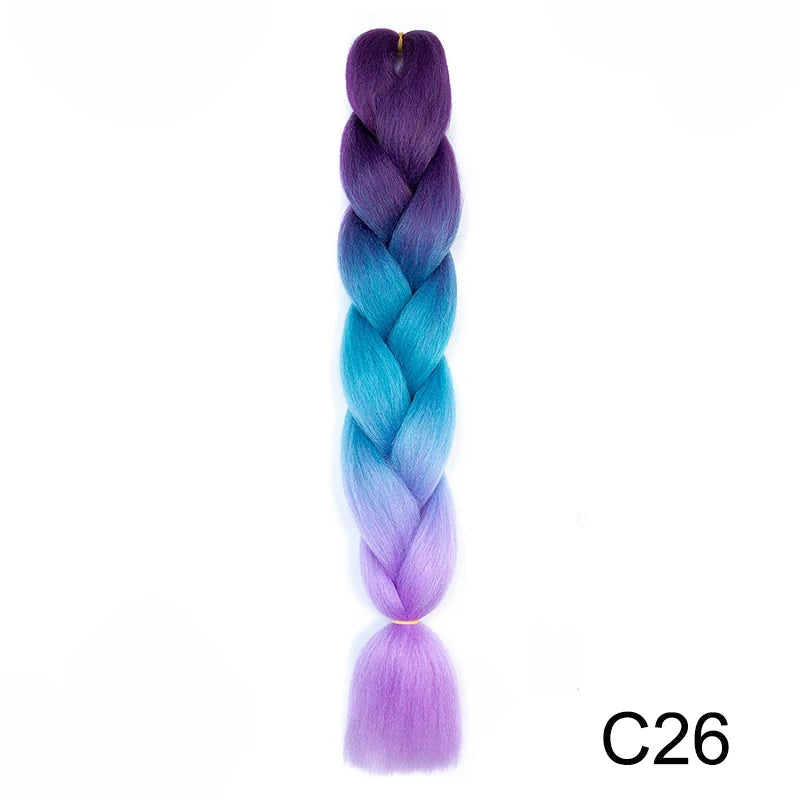 WIGSIN 24Inch Synthetic Long Straight Jumbo Braiding Hair Extension DIY Box Twist Crochet Hairpiece for Women Viralgem Store