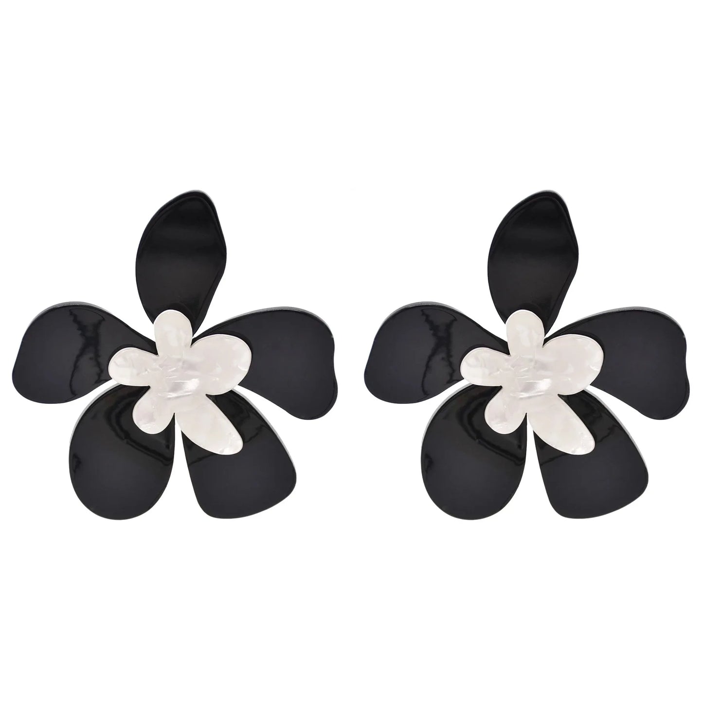 Acrylic Fashion Big Flower Pendant Earrings Double Layer Flowers Women's Earrings for Women 2023 New Party Jewelry Gifts