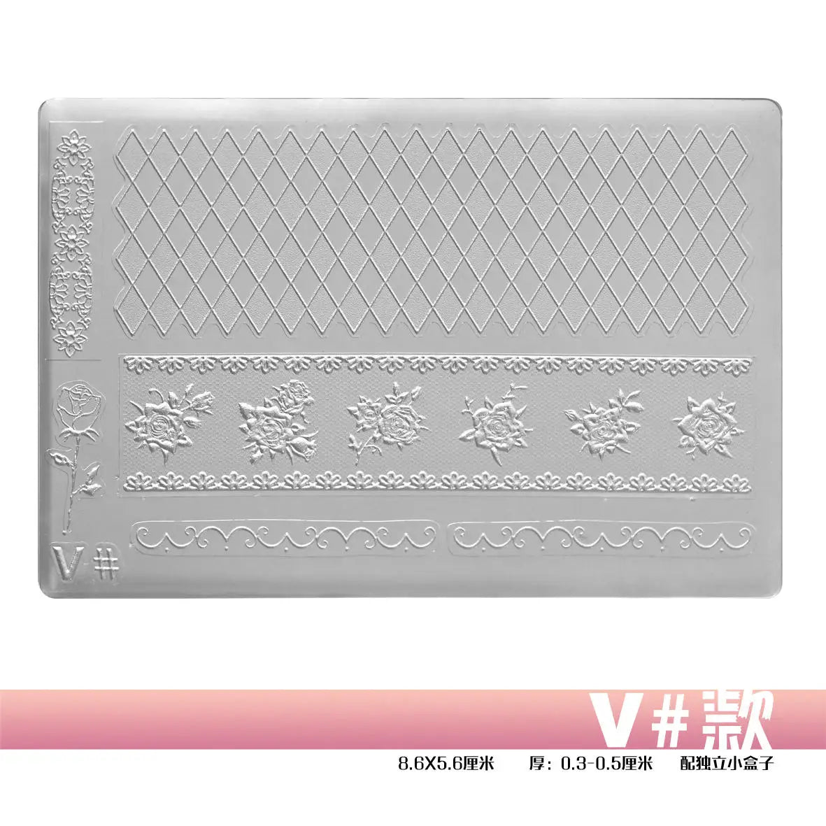 1pc Sweater Knitting Lace 3D Acrylic Mold Nail Art Decoration Nails DIY Design Silicone  Nail Art Template Nail  Mold