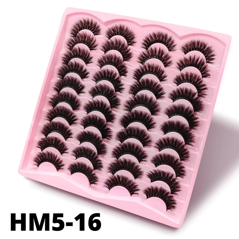 2 Style 20 Pairs Eyelash 3D Natural Mink False Eyelashes Makeup Fake Eye Lashes Faux Cilios Make Up Beauty Tools Wholesale
