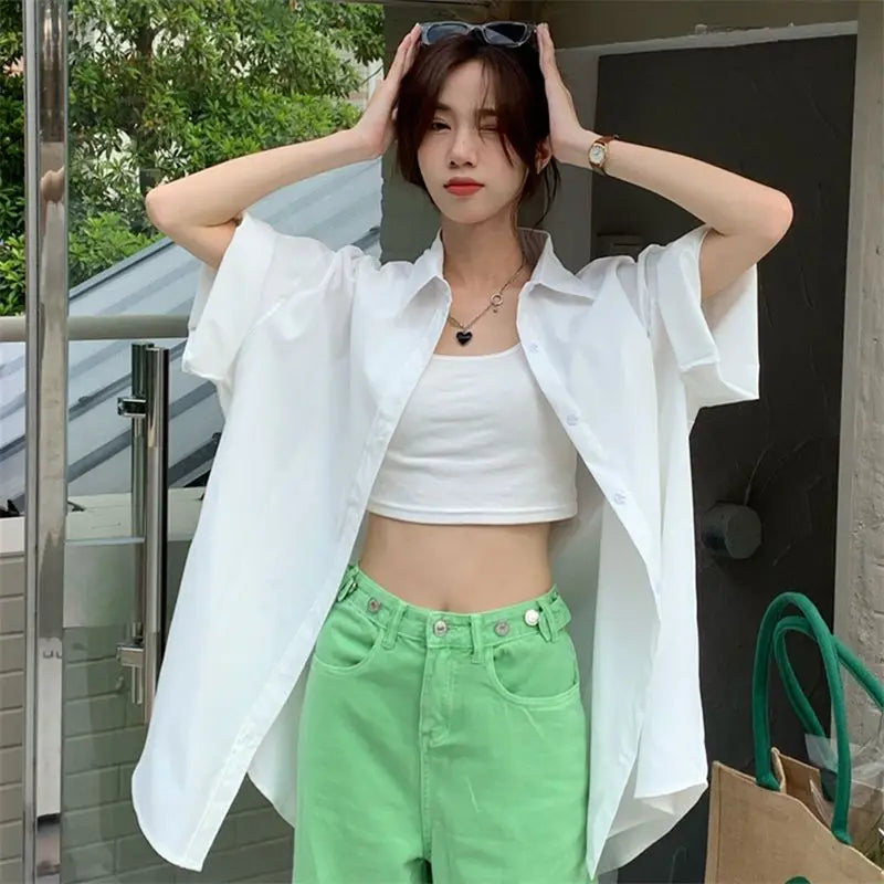 XEJ Elegant and Youth Woman Blouses Oversize Shirts Woman Summer Women's Clothing Spring 2022 Short Hand Shirt Youth Blouses