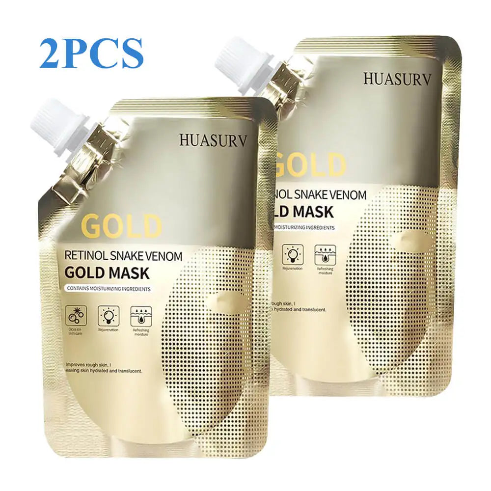2pcs*100g Moisturizing Retinol Snake Venom Peptide Gold Mask Moisturizing Firmness Brighten Facial Mask Oil Control Skin Care Viralgem Store