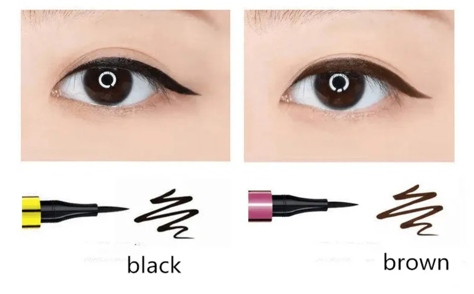 1 Pcs Black Brown Long Lasting Eye Liner Pencil Waterproof Eyeliner Smudge-Proof Cosmetic Beauty Makeup Smooth Liquid Eye liner Viralgem Store