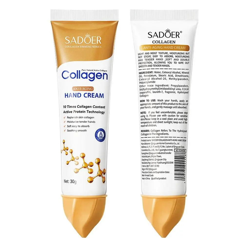 30g Hand Cream For Collagen Essence Anti-Aging Anti-crack Repair Moisturizing Anti-wrinkle Nourish Exfoliating Calluses Handcare Viralgem Store