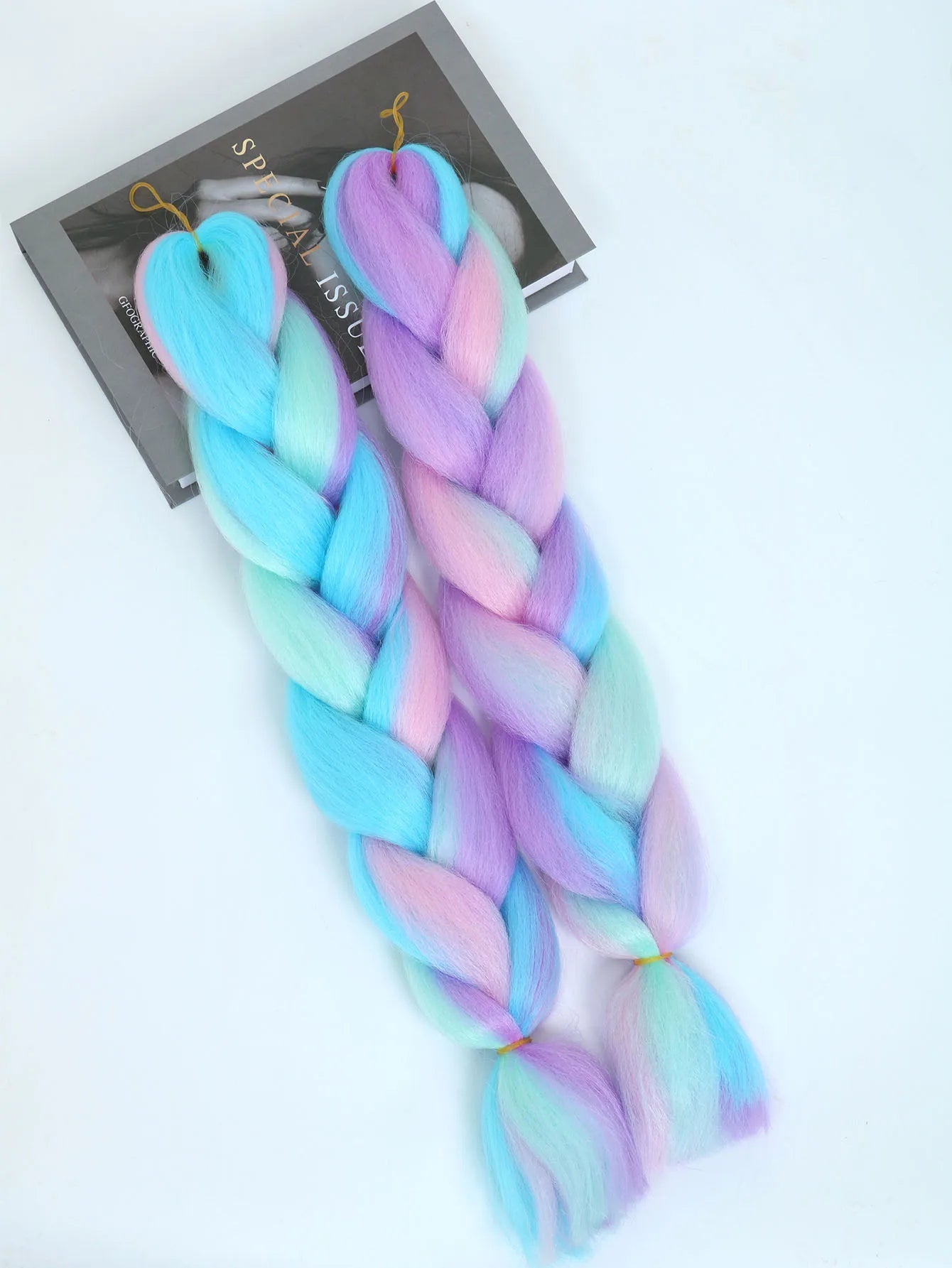 24" Synthetic Yaki Braids Hair kanekalon Ombre Braiding Hair Jumbo Braid Hair Extension For Women Hundreds of colors DIY Hair