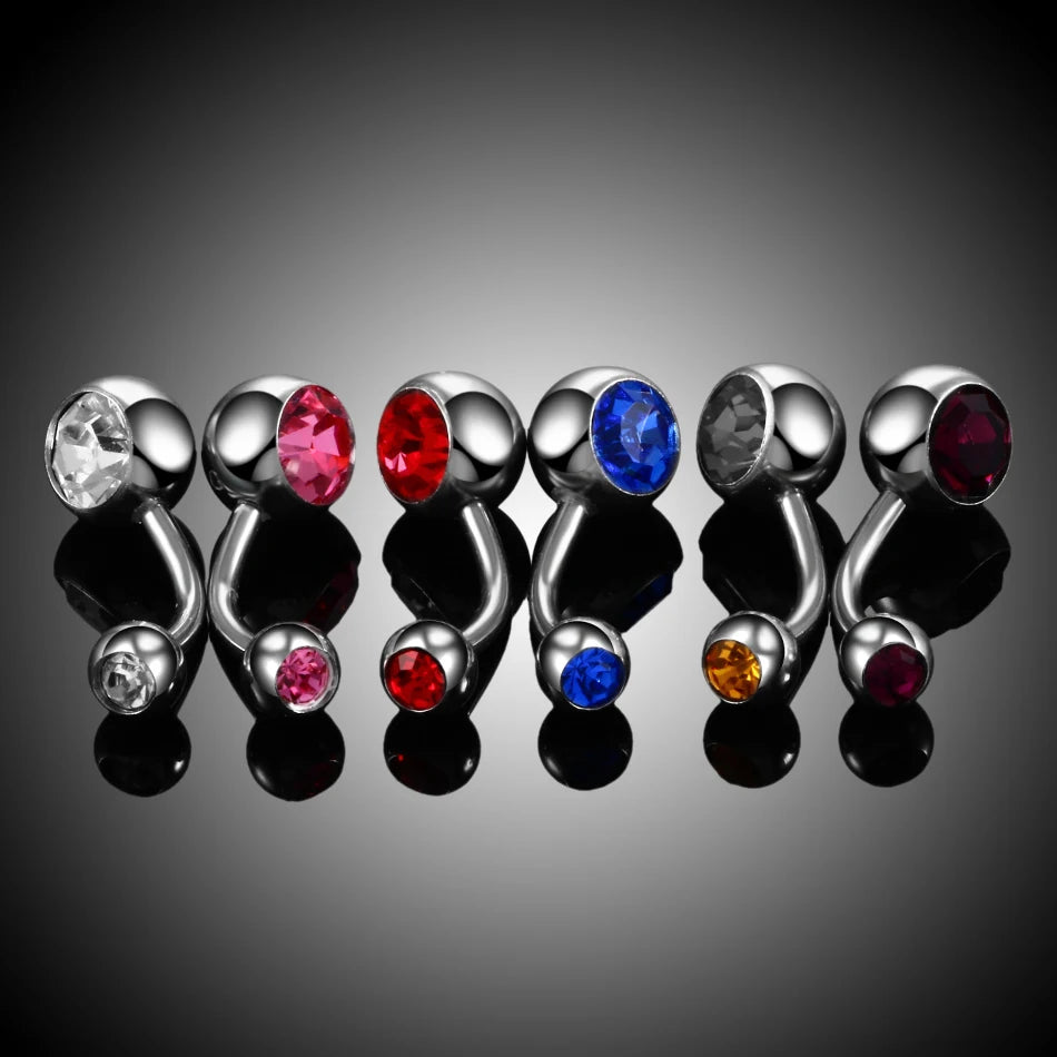 1PC Stainless Steel Belly Button Piercing Body Jewelry Women Cubic Zirconia Drop Dangle Earring Navel Piercing ombligo