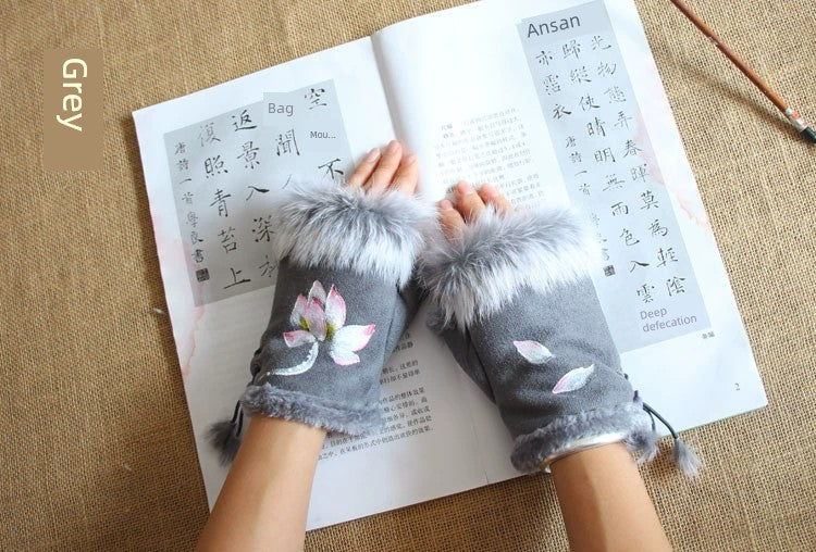 Women's Warm Half Finger Gloves Viralgem Store