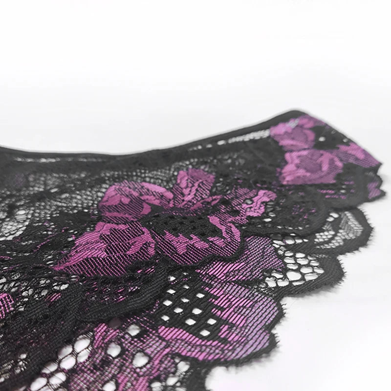 5pcs Lace Sexy Women Panties Mid Waist Perspective Floral Ladies Briefs Breathable Comfortable Female Underwear Viralgem Store