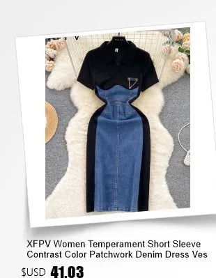 XFPV Female Dress Square Collar Solid Puff Sleeve Backless Bow High Waist Elegant Fashion Vestidos Spring Autumn2024 SM9457