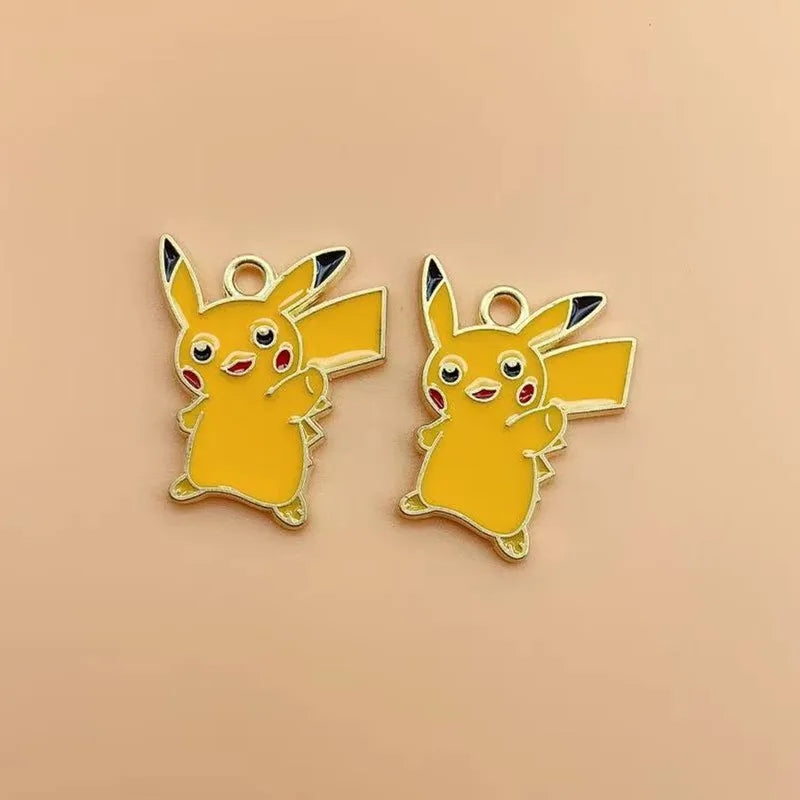 10pcs Cartoon Anime Character Enamel Charms Earring Pendant for Making DIY Keychain Necklace Drip Oil Metal Jewelry Accessories