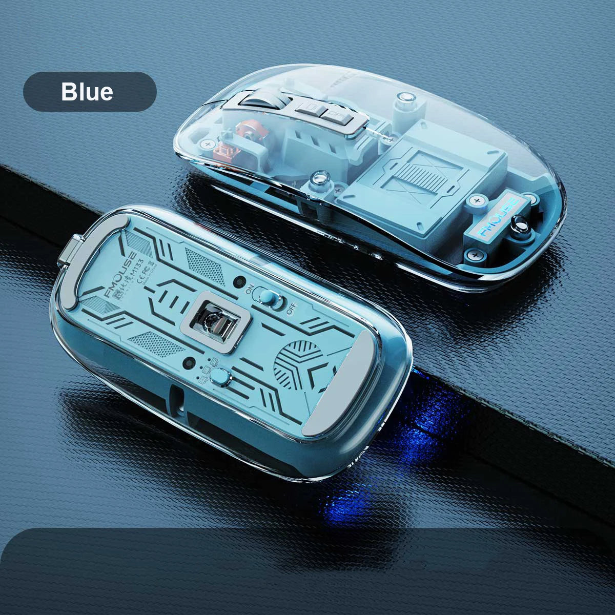 Transparent Magnetic Triple Mode Bluetooth compatible 2.4G Wireless Mouse One-Click Desktop Type-C Rechargeable Silent Mice Mute Viralgem Store