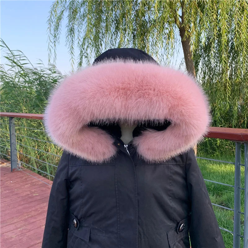 Women Faux Fox Fur Collar Shawl Furry Fur Collar For Winter Coat Hood Fur Decor Fake Fur Scarf Parkas Coat Fur Collar Scarves Viralgem Store