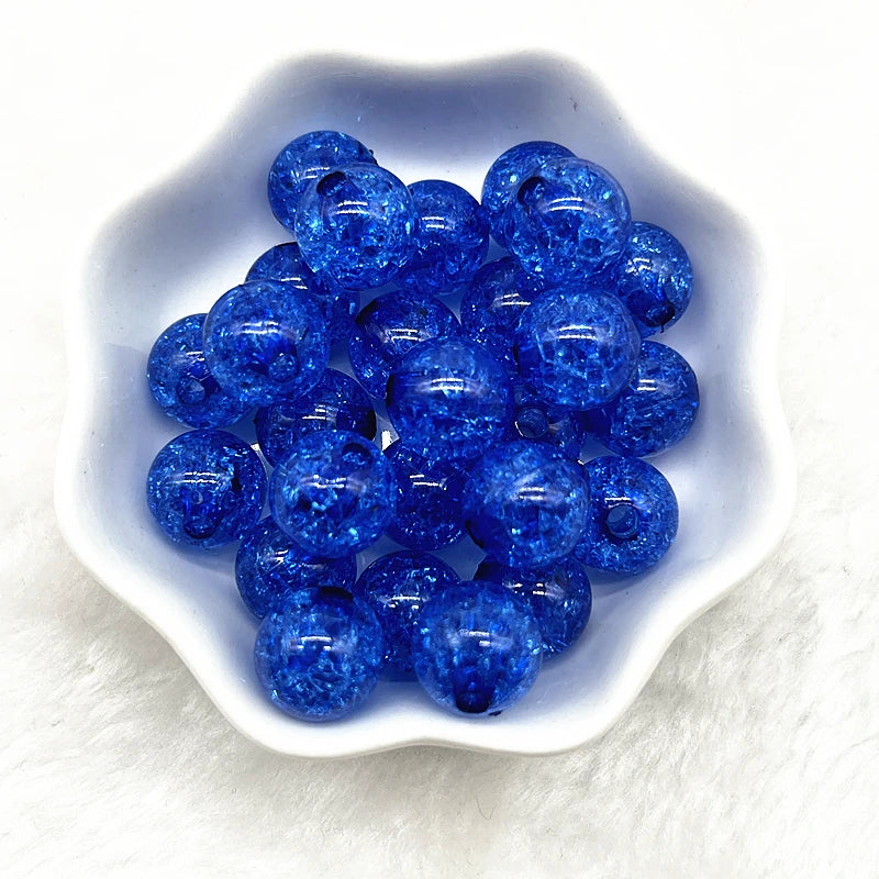20pcs 12mm Round Acrylic Crackle Beads Loose Spacer Beads for Jewelry Making Diy Handmade Bracelets Accessories Viralgem Store