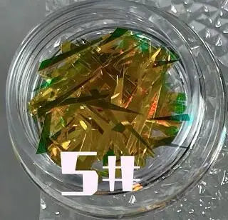 1Box Irregular Aurora Mirror Broken Glass Paper Nail Foil Decals Japanese Laser Patch DIY Rainbow Transfer Piece Manicure Decor#