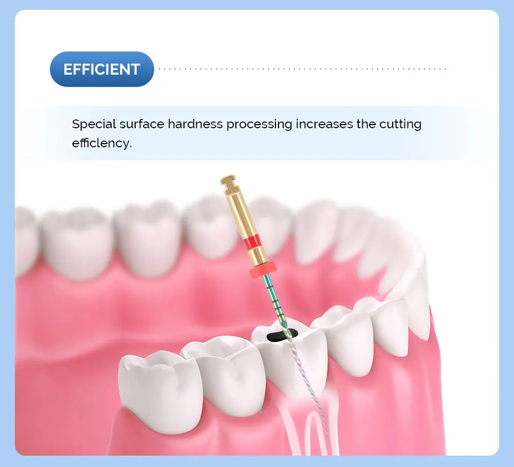 6 Pcs/Box Dental Rotary M3 Rainbow Files Thermal Activation Accessories Endodontic For Root Canal Files Cleaning Dentist Use