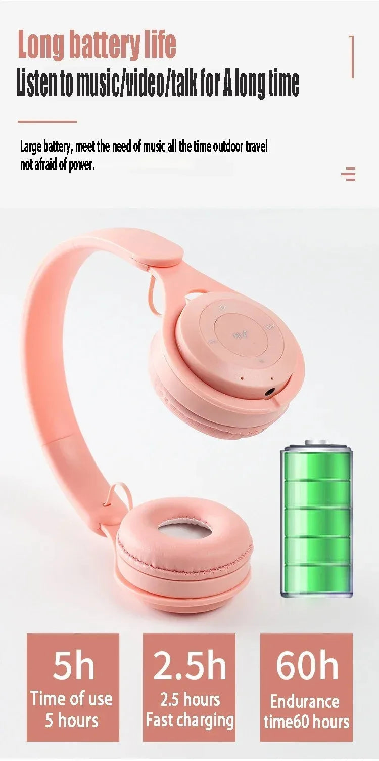 Y08 Macaron Wireless Bluetooth Headphones With Microphone Wired Earphones Gaming Headset Gamer Mp3 Players Choice Kids Gifts Viralgem Store