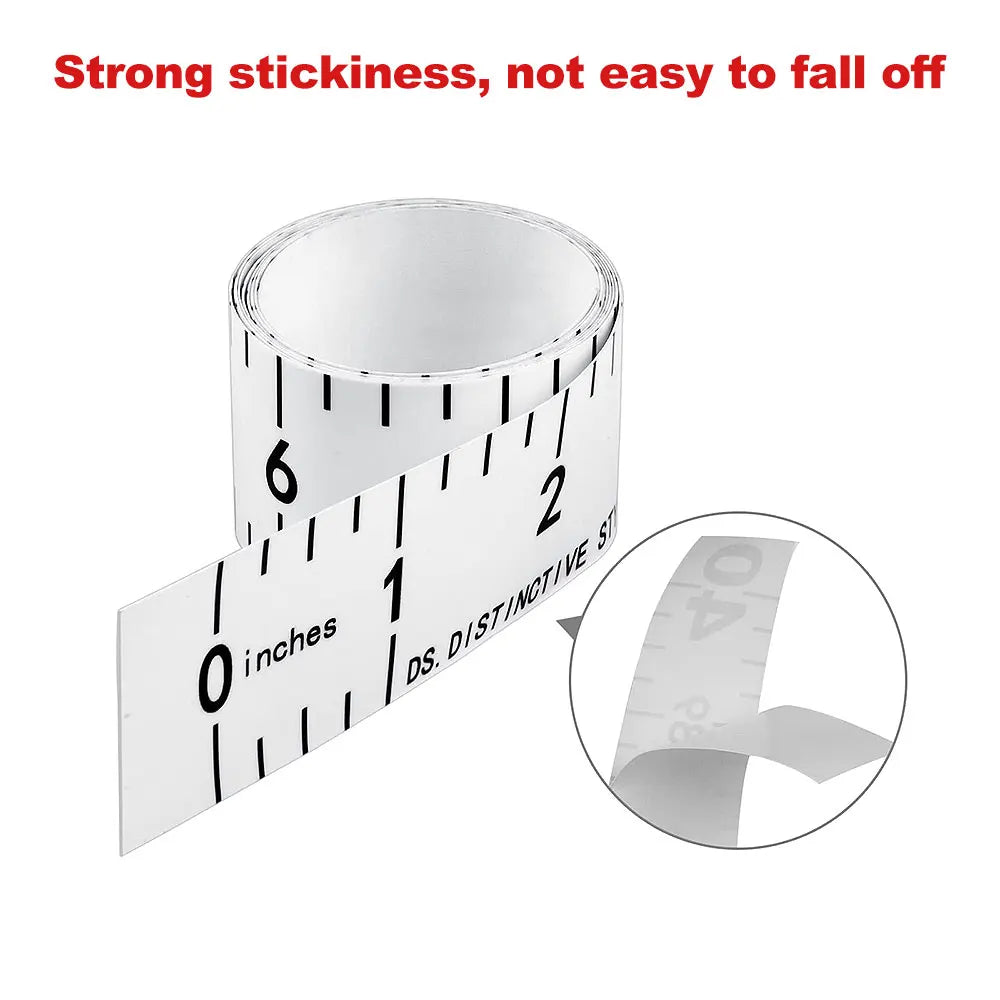 Sticky Ruler Scale With Glue Sticker Woodworking Guide Rail Self-Adhesive International Standard Scale Tape Measure Flat Ruler