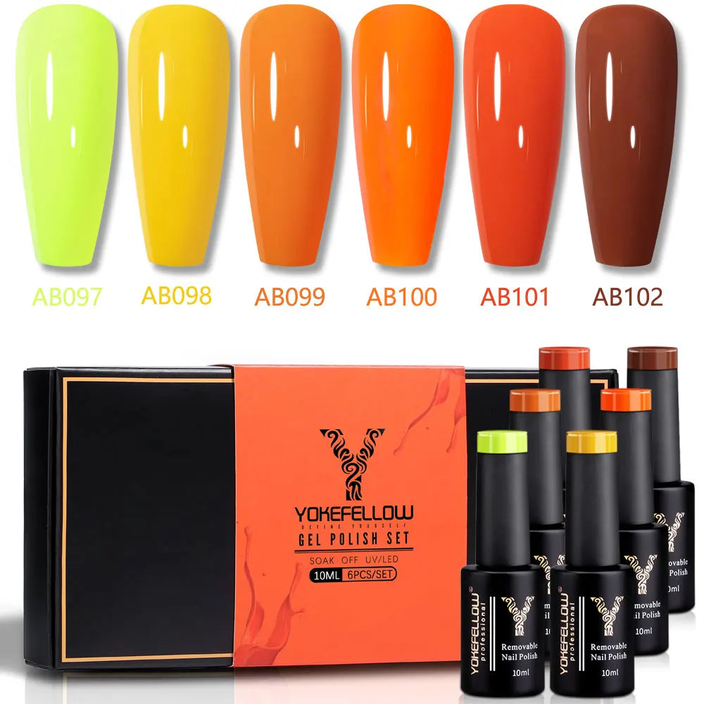 YOKEFELLOW  Pastel Gel Nail Polish Set 6 Colors Spring Summer Macaron Gel Nail Kit Soak Off Nail Art DIY Manicure Gift for Girl Viralgem Store