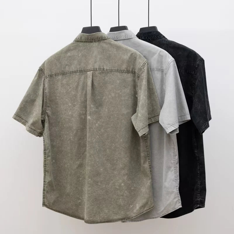 Vintage Snowflake Casual Shirt Customizable Logo Print High-End Series Men's Fashion Classic Style Clothing Viralgem Store