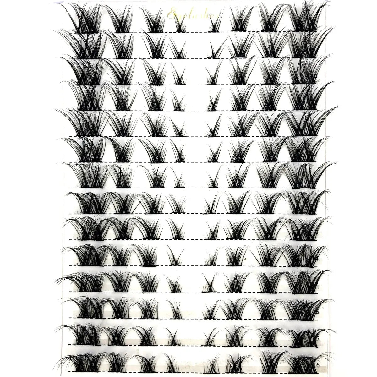 14rows Individual 3D Fluffy False Eyelashes Single Cluster Eyelash Extension Segmented Natural Mink Fox Eye Effect Makeup Lashes