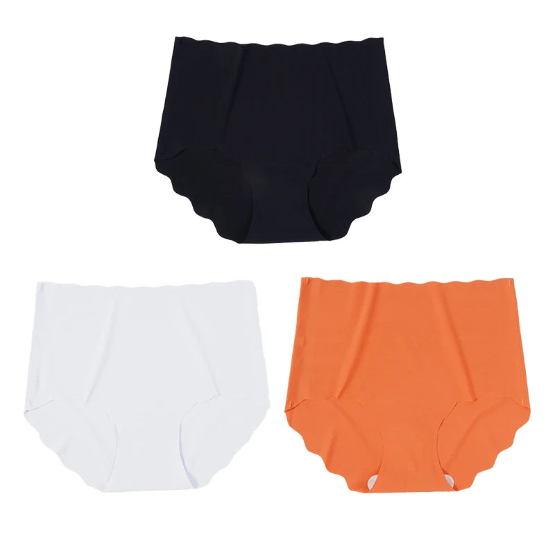 3Pcs/set Invisible Panties Women Seamless Briefs Female Underpants Ultra-thin Underwear High Rise Panties Solid Comfy Lingerie