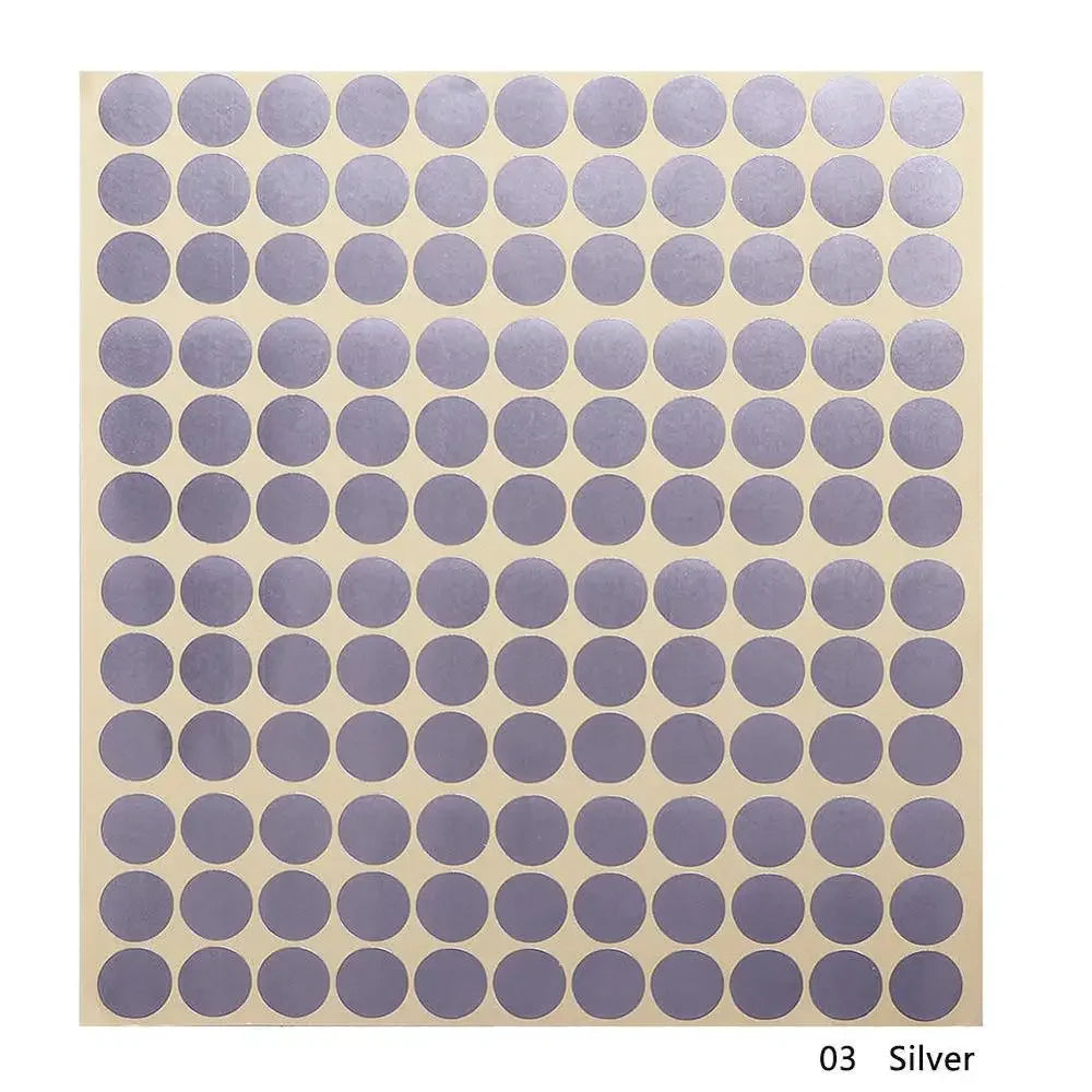 1 Sheet of 132 Blank Round Stickers Labels for Essential Oil Bottle Cap Lid Water Resistant 7 Color Sticker 13mm DIY