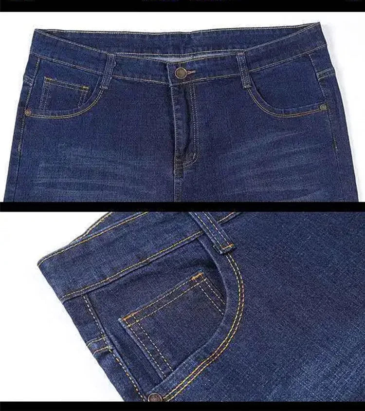 10XL Mens Black Jeans Oversize High Waist Loose Trousers Large Size Husband Plus Size Loose Denim Trousers Blue Male Denim Pants