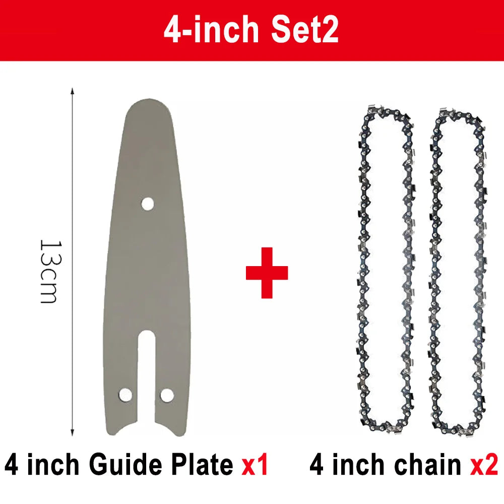 4/6/8/10 Inch 1/4 Chainsaw Chain Guide Portable Electric Saw Mini Chainsaw Logging Saw Blade Pruning Chain Saw Chain Accessories