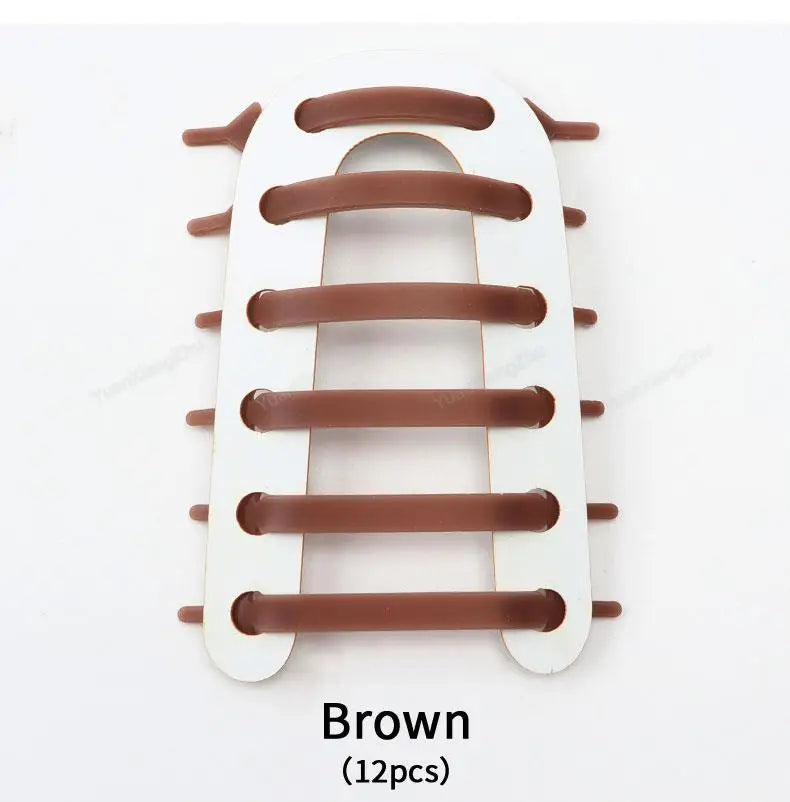 12Pcs Silicone Shoelaces for Shoes Elastic Laces Sneakers No Tie Shoe laces Kids Adult Rubber Shoelace One Size Fits All Shoes