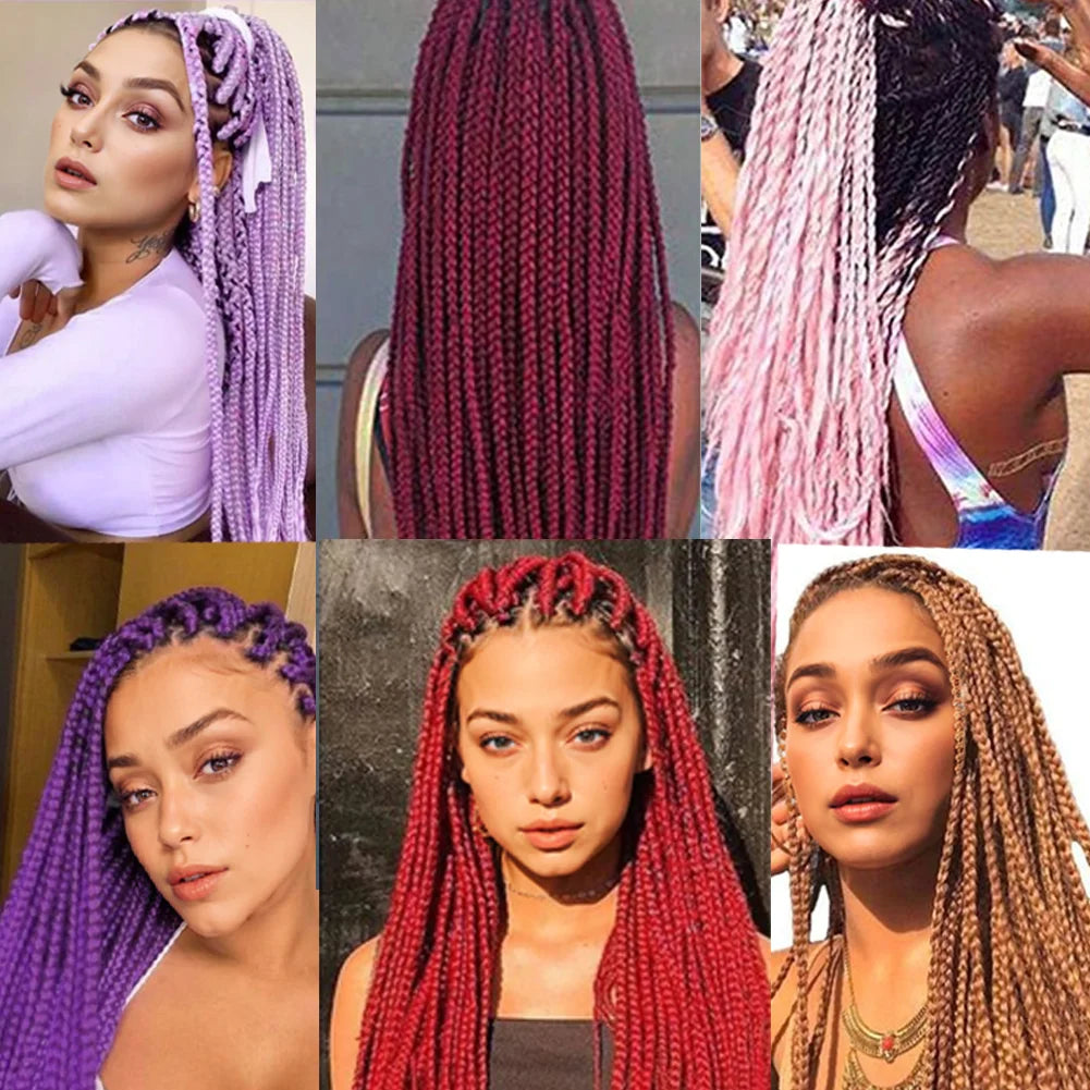 24 Inches DIY Jumbo Braiding Hair Synthetic Hair Extensions Afro Ombre Crochet Braid Hair Wholesale For Women Viralgem Store