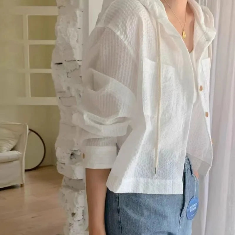 Women Shirt Summer Fashion Sunshade Long Sleeve Casual Freshlook Styles