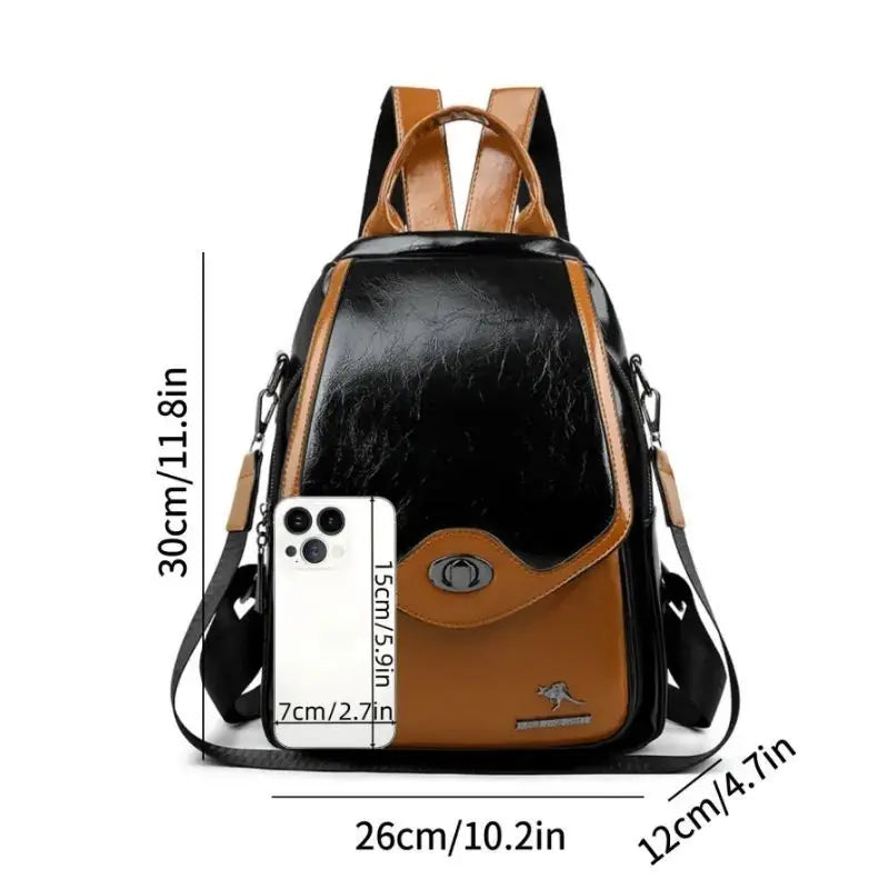 Women's PU Leather Backpack Purse, Fashion Faux Leather Daypack Bag for Casual Use, Work, Travel, and Shopping Viralgem Store