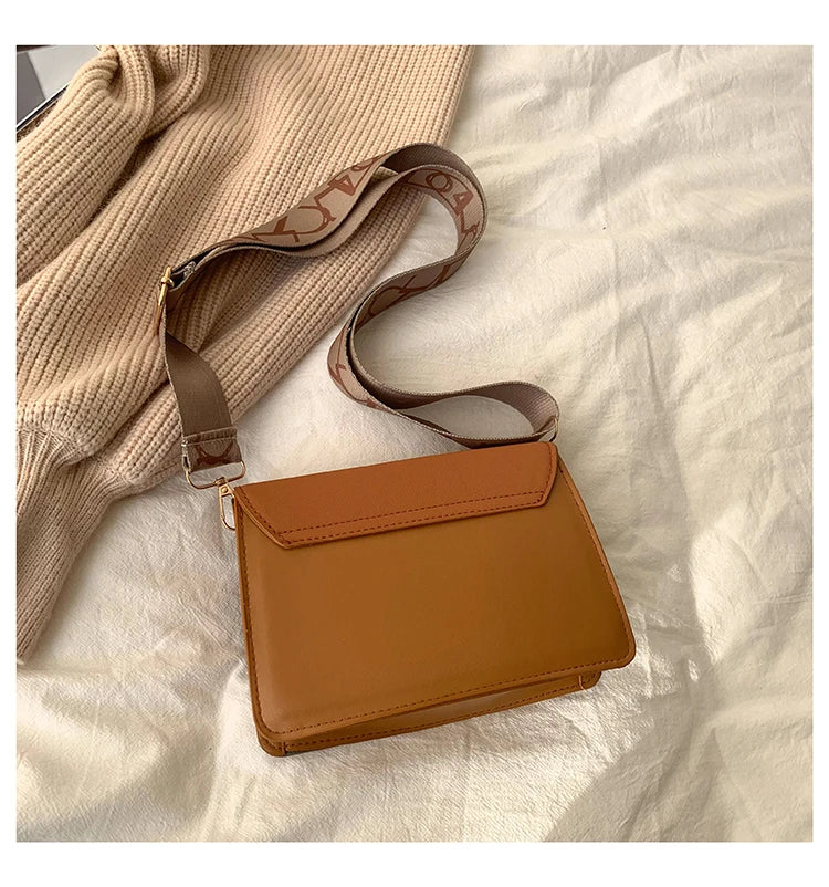 Wide Straps Shoulder Bag Flap Small Crossbody Bags for Women Simple Classic Handbags for Women Sac A Main Femme сумка женская