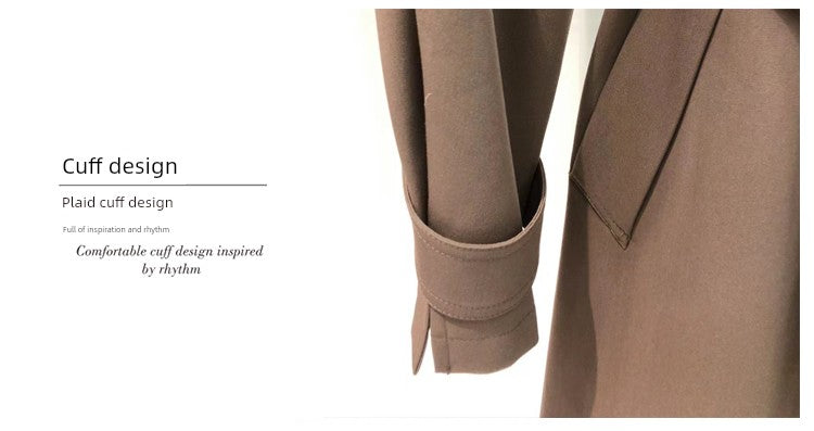 Spring 2024 New Arrival Fashion Women's Mid Length Long Length Trench Coat Easiest for Match Loose Slimming Overcoat Outwear Women-008 Viralgem Store