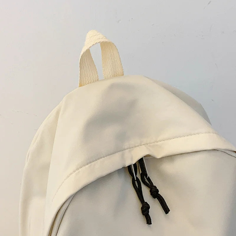 2pcs Bagset back to school Nylon Women Backpack Female Travel Bag  Solid Color Large Capacity School Season Casual Schoolbag