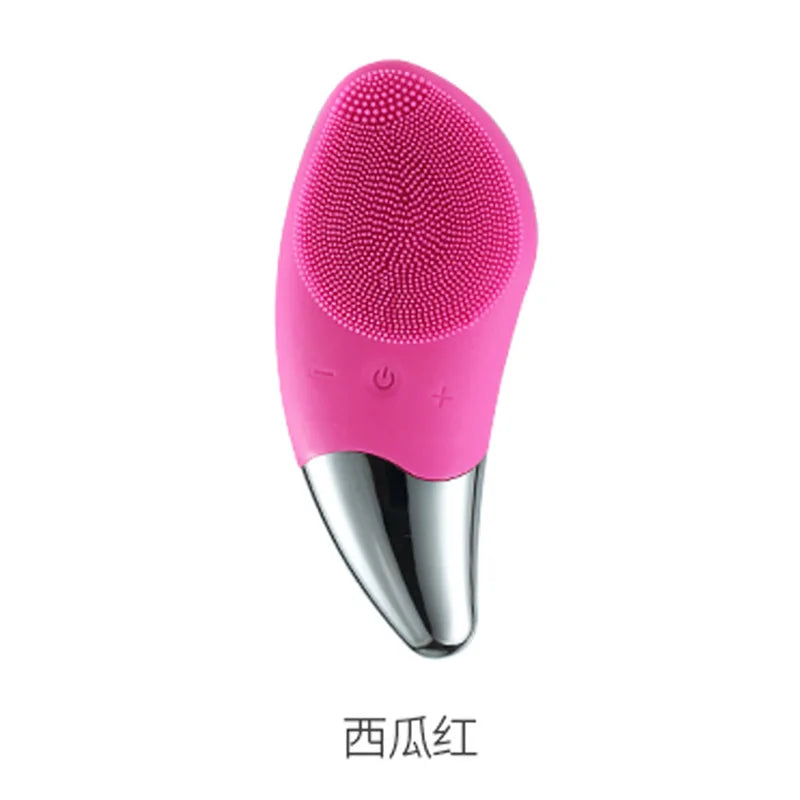 6-speed Electric Face Washer Silicone Facial Cleanser Mini Facial Cleanser Waterproof Rechargeable Ultrasonic Pore Cleaner