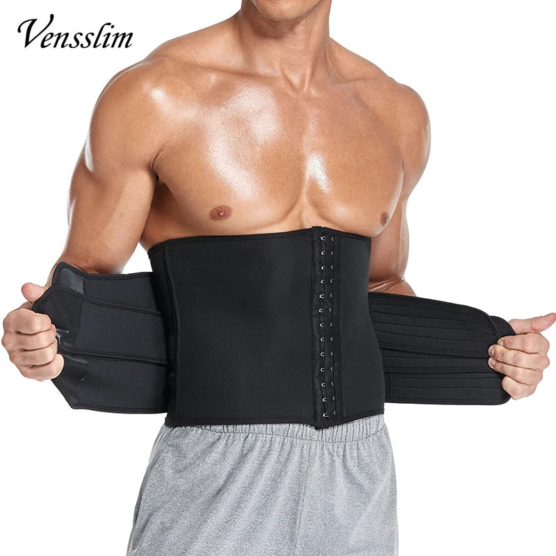Vensslim Men Waist Trainer Corset Abdominal Slimming Belt Fitness Body Shaper for Weight Loss Strap Compression Waist Trimmer Viralgem Store