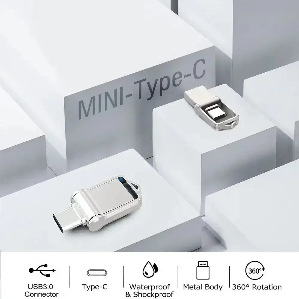 Xiaomi Mini 2TB Flash Drive USB 3.0 Fast Type C Pen Drive Memory Stick High Speed Data 512GB For Computers Phone PC Fast U Disk
