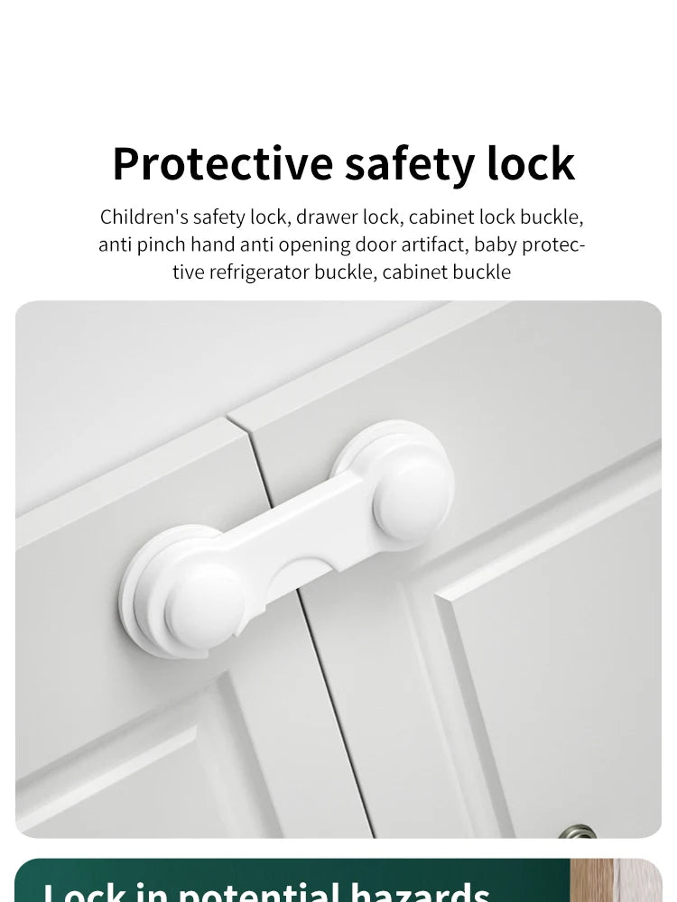 10PCS Baby Safety Locks Cabinet Locks Room Locks Drawer Locks Anti-Pinch Folio Locks Safety Protection Products Viralgem Store