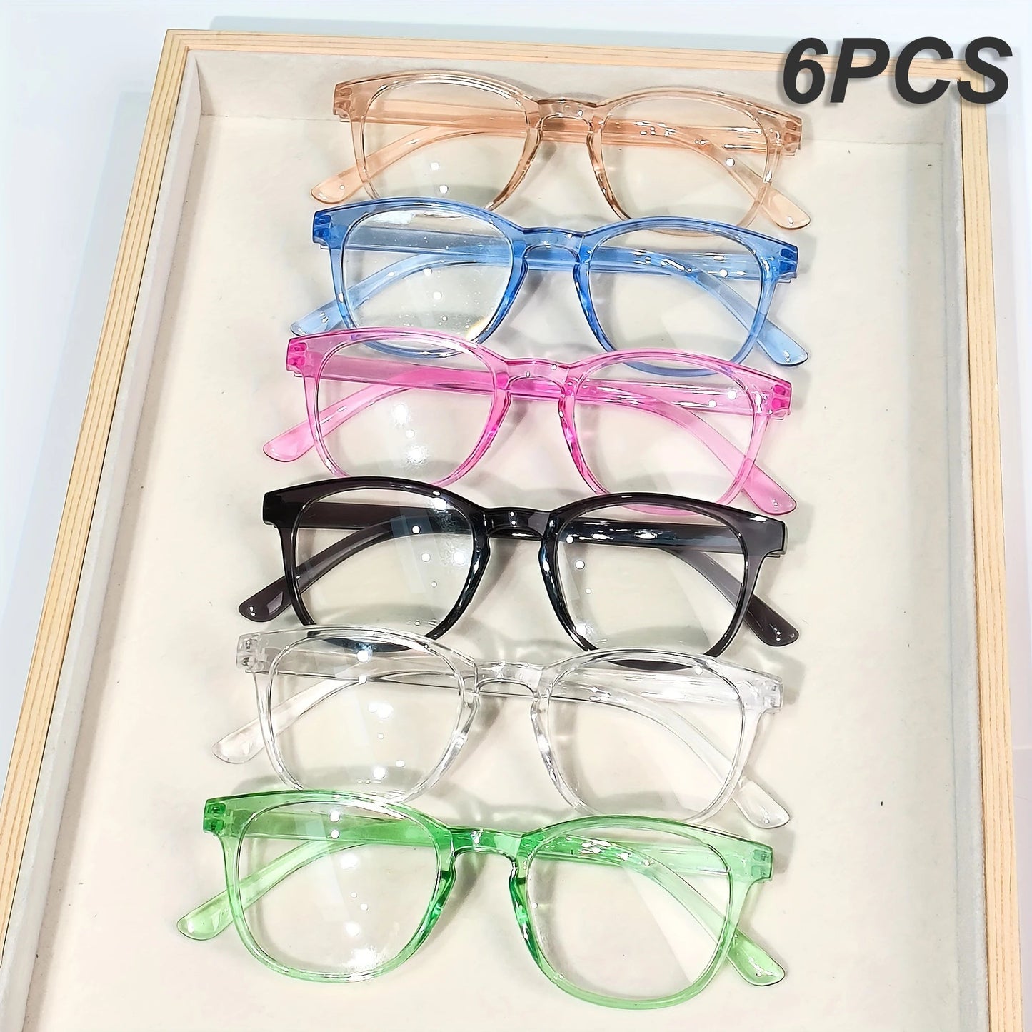 6pcs Fashion Oval Reading Glasses Colorful Chic Presbyopic Glasses For Women Men 1.0 To +4.0 Viralgem Store